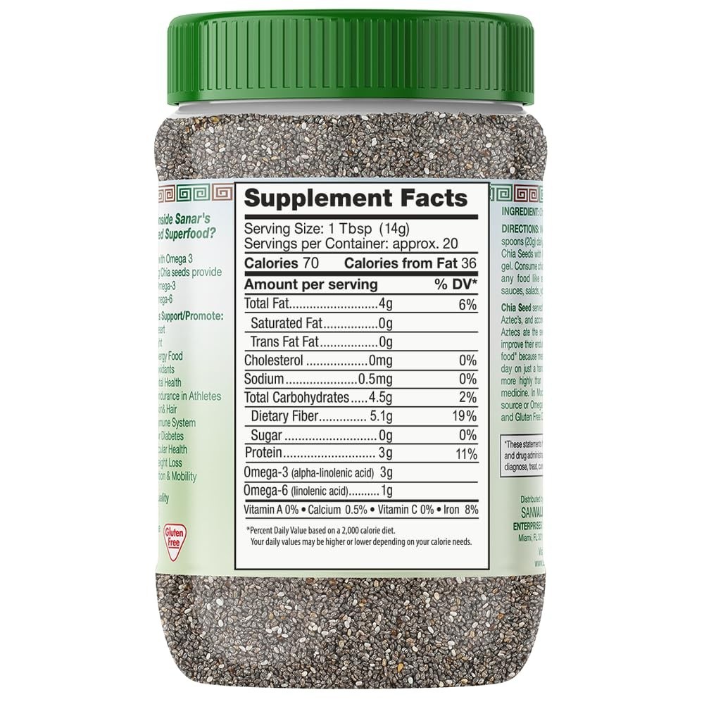 10 oz , Non-GMO Chia Seeds – Fiber-Rich Superfood for Smoothies & Baking