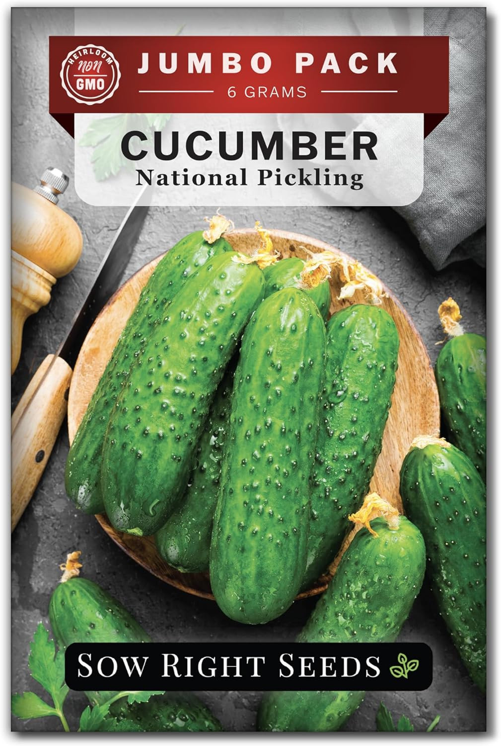 – Bulk National Pickling Cucumber Seeds for Planting – 6 Grams, 200 Seeds – Non-