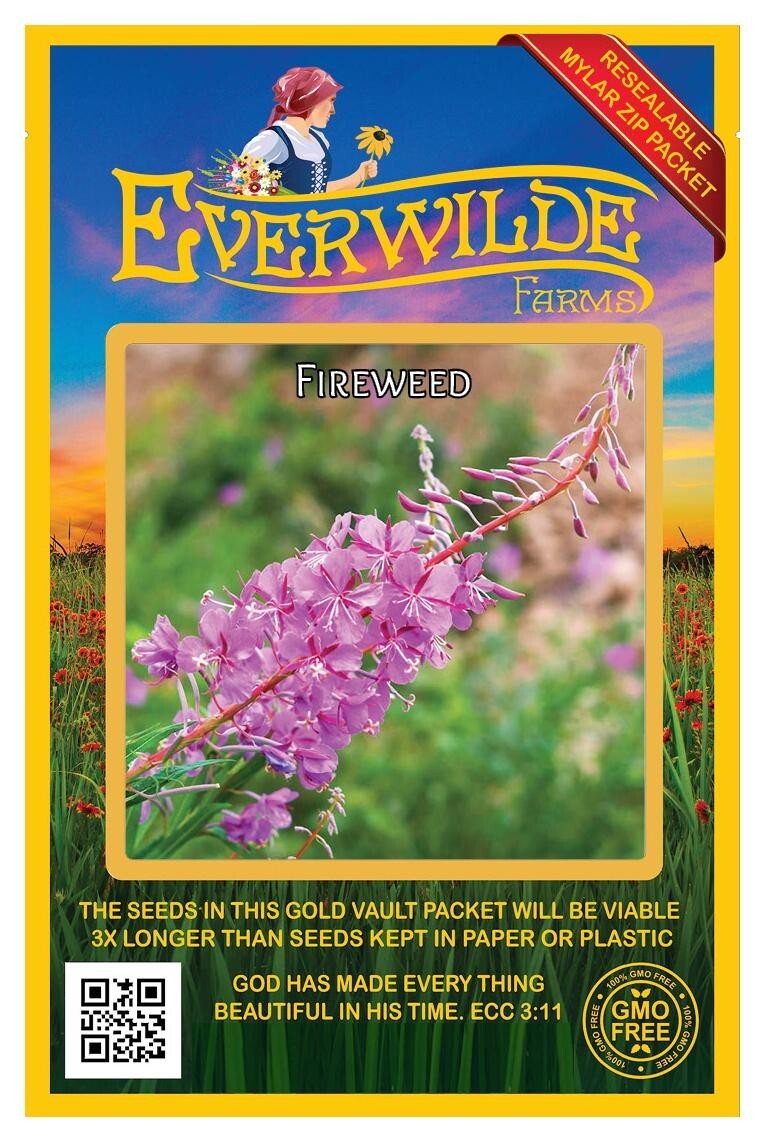 800 Fireweed Wildflower Seeds – Everwilde Farms Mylar Seed Packet