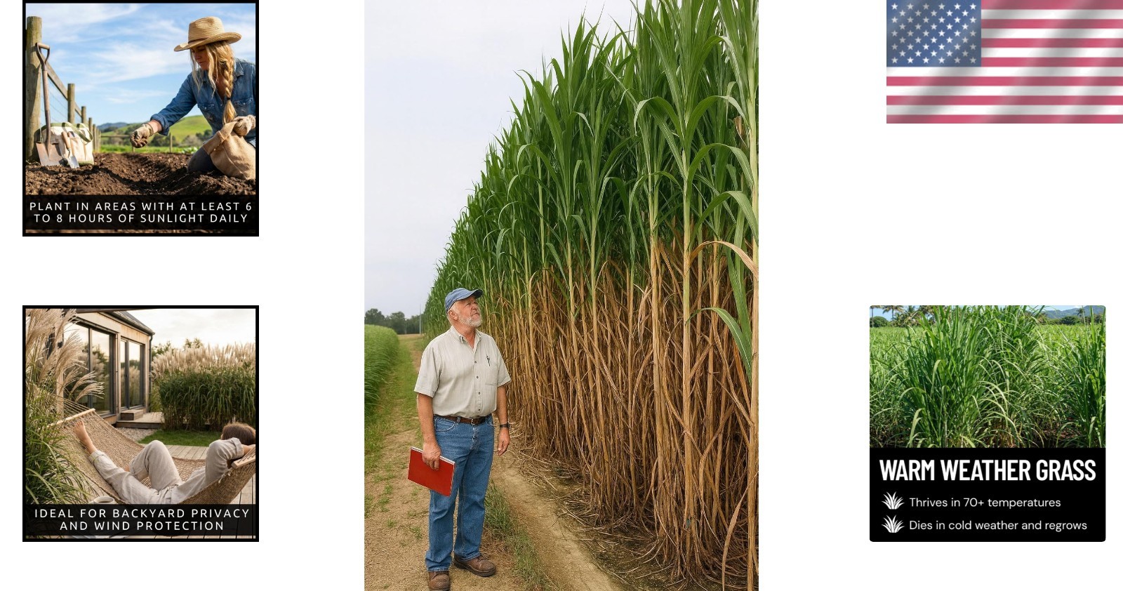 Fast-Growing Elephant Grass Seeds – 100 Count for Stunning 15 Ft Privacy Screens