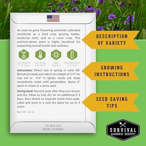 Heirloom Medicinal Herb Seeds Variety Pack – 36 Non-GMO Healing Herbs for Wellne