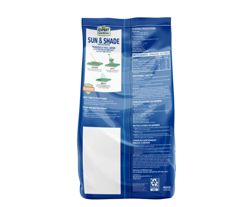 Kentucky Bluegrass Northern Grass Seed Mix, Sun to Partial Shade, 7 lb, New