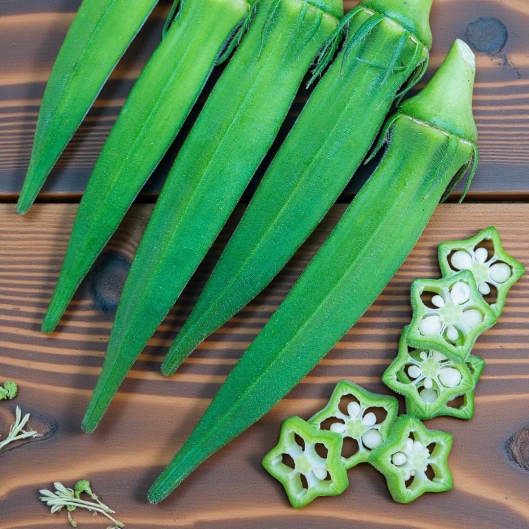 140+ clemson spineless okra seeds 10 Grams