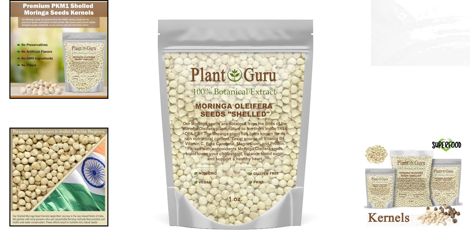 Moringa Oleifera Seeds – 1 Oz. Nutrient-Rich Non-GMO Variety for Culinary Use