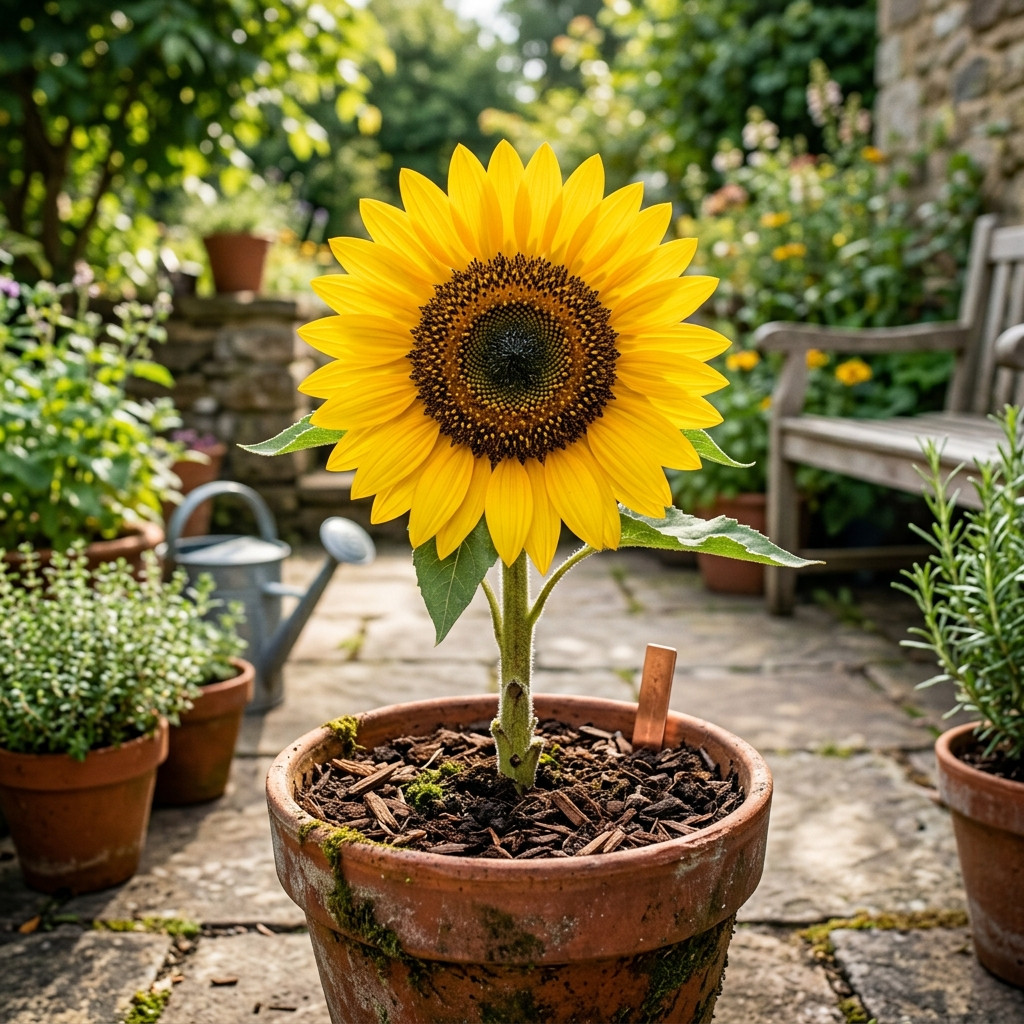 100 Dwarf Sunspot Sunflower Seeds for Planting – Giant Yellow Blooms