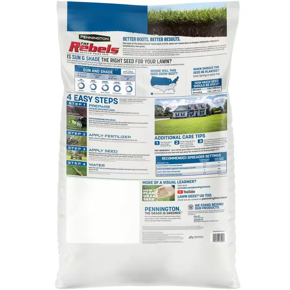 Rebels 20 Lbs. 6660 Sq. Ft. Sun and Shade Grass Seed Blend
