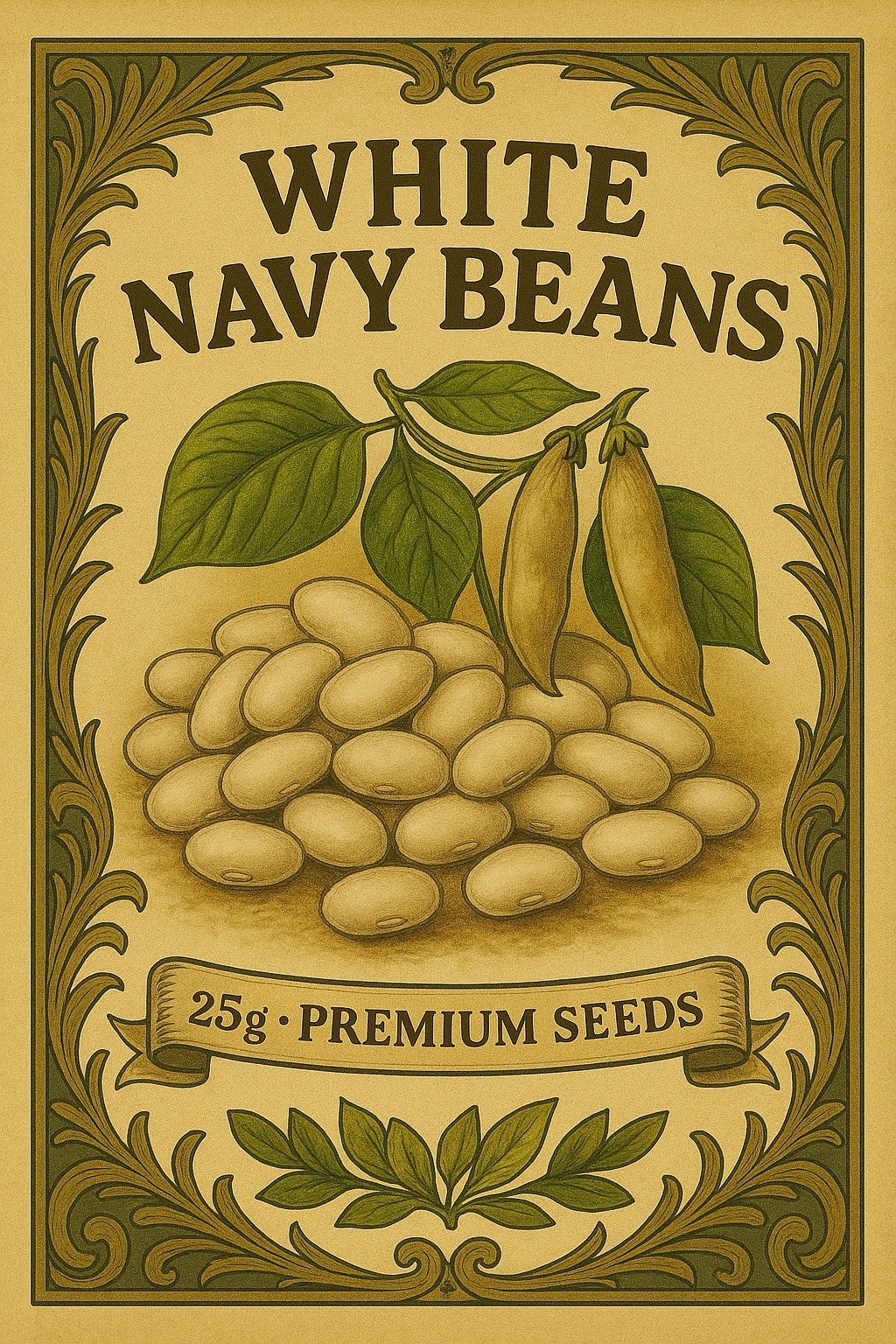 Navy Bean Seeds | For Planting Great White Northern Beans Vegetable Seed 2026