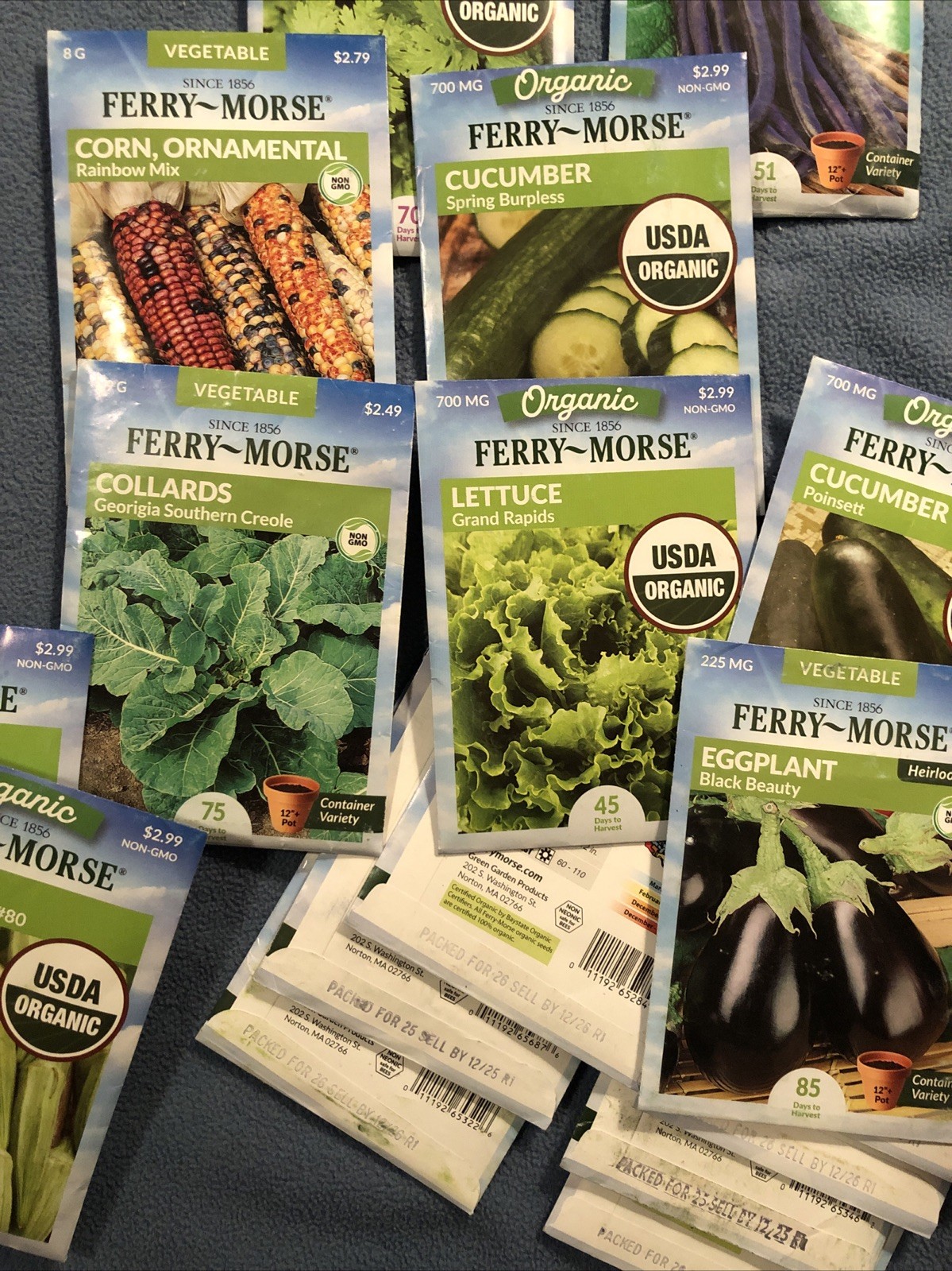 17 ￼packs FERRY-MORSE brand Vegetable garden￼ Seeds, over $47 retail value