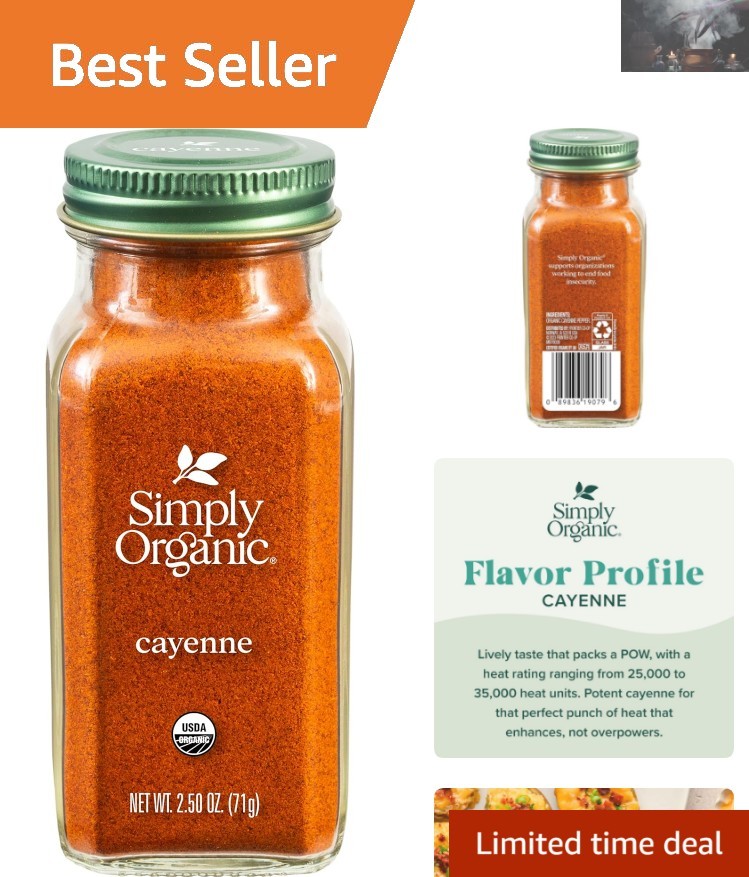 Organic Cayenne Pepper Powder 2.89 Oz – Versatile Spice for Recipes