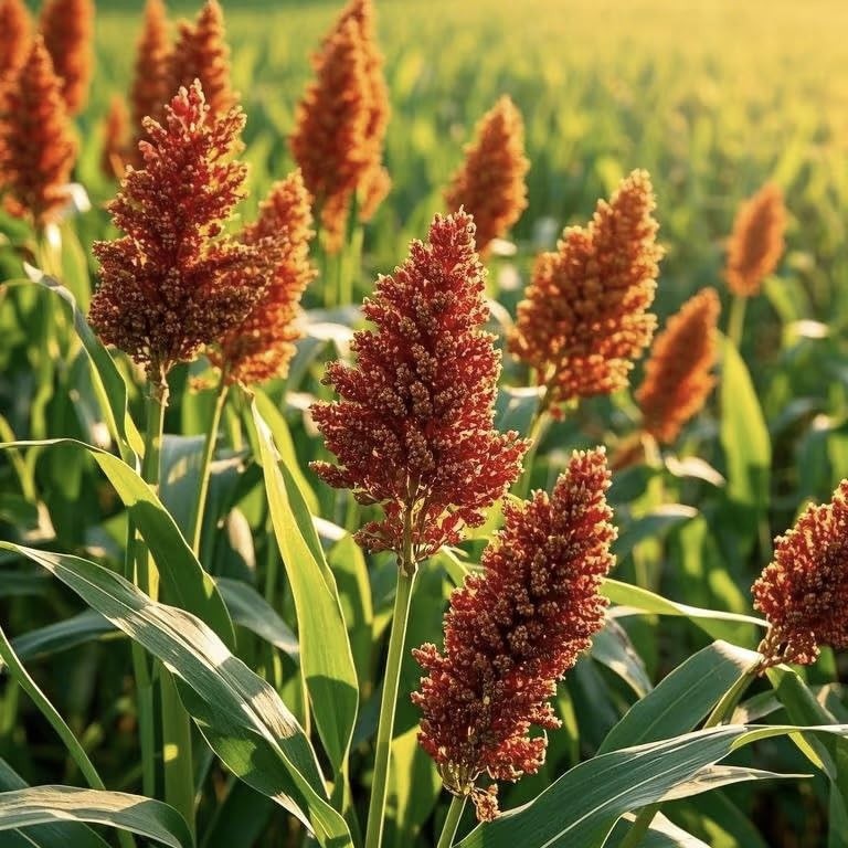High Yield Sweet Sorghum Seeds 300pcs – Easy Growth for Home Gardens