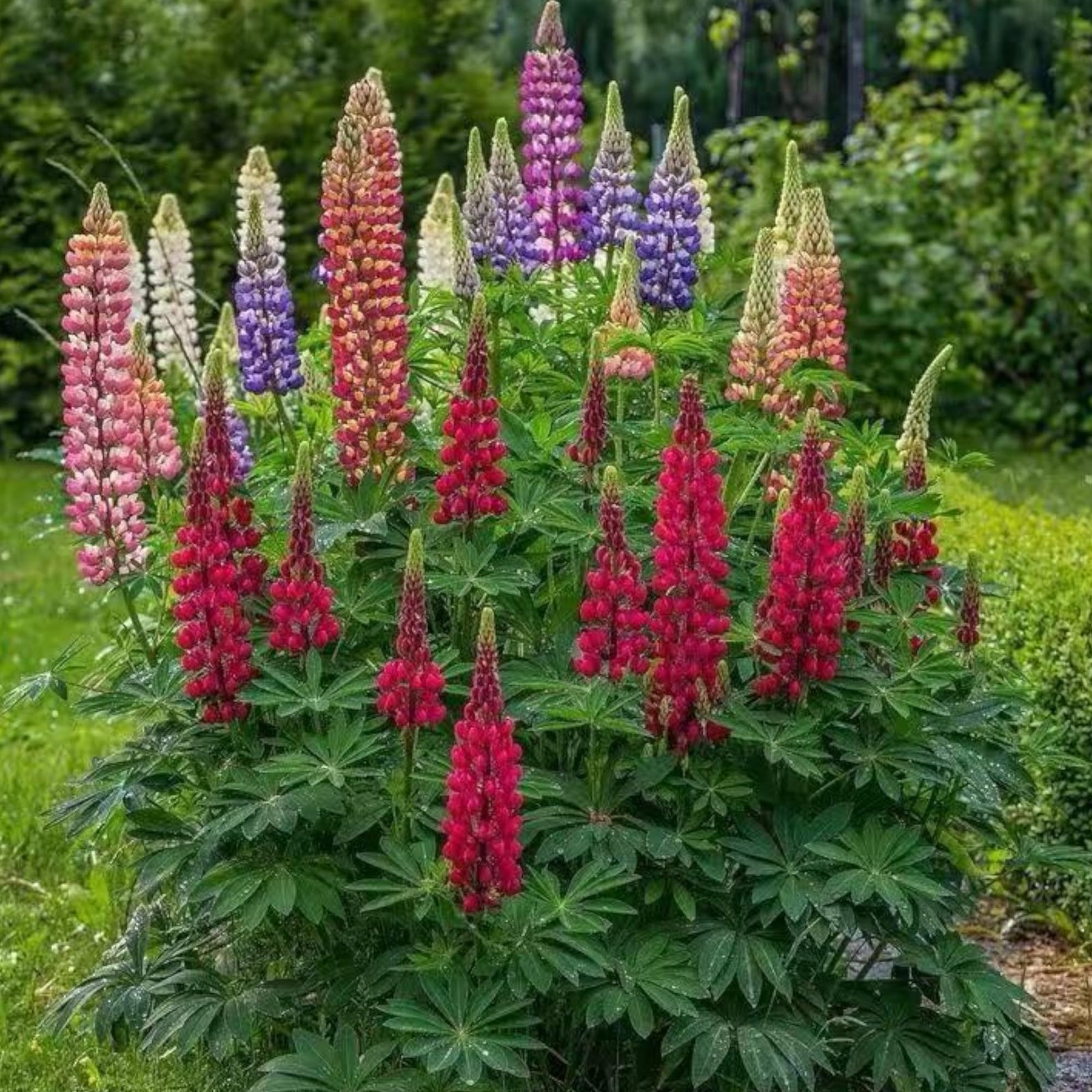 100 Lupine Flower Seeds – Colorful Perennial Blooms for Borders and Pollinato…