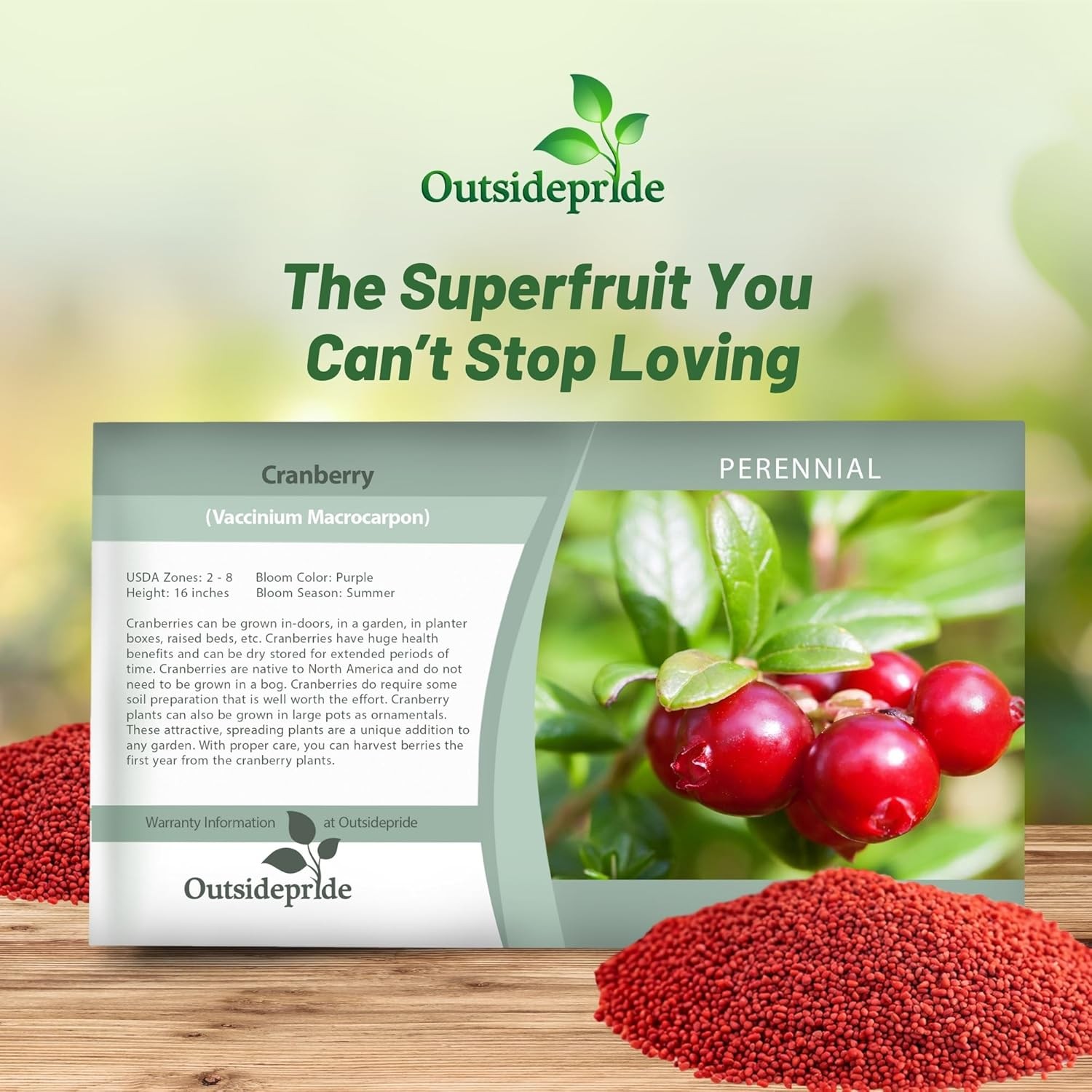 500 Seeds Buy Vaccinium Macrocarpon Cranberry Seeds