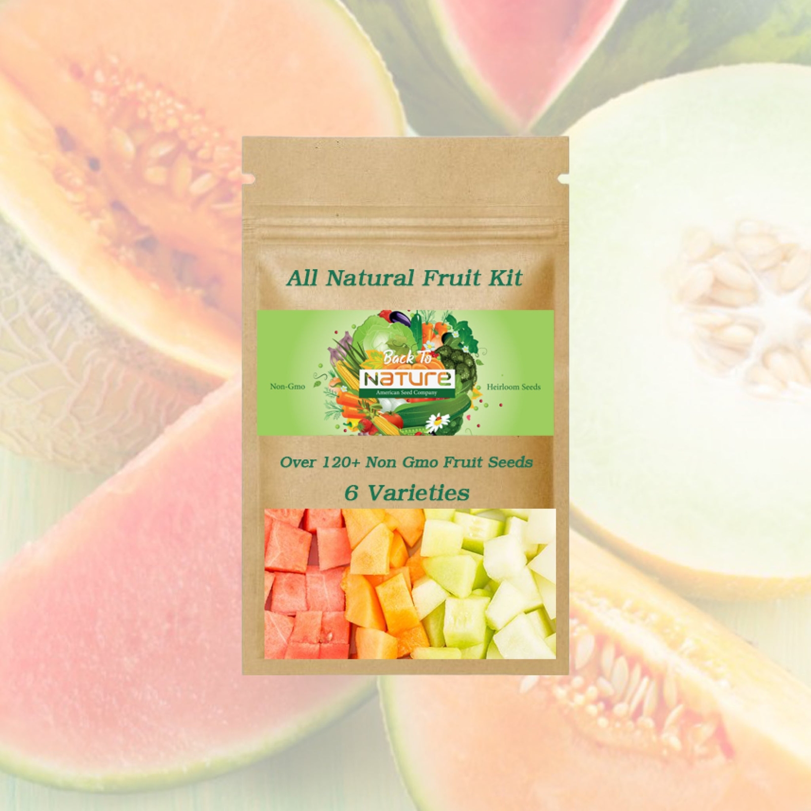 All Natural Fruit Seed Kit – 6 Varieties – Organic – Non Gmo – Heirloom