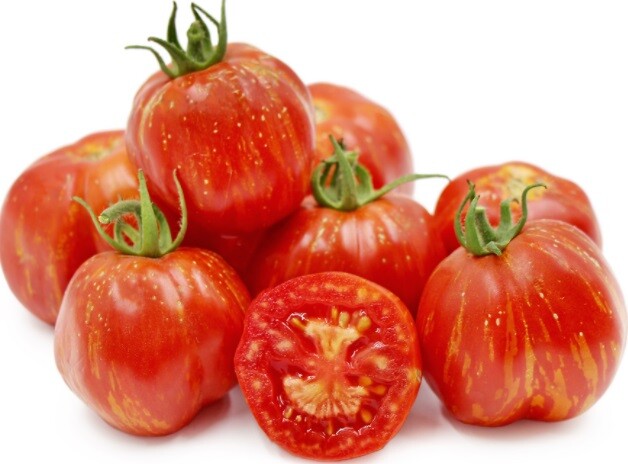 Tomato STRIPED CAVERN Schimmeig Stoo Heirloom Indeterminate Non-GMO 50 Seeds.