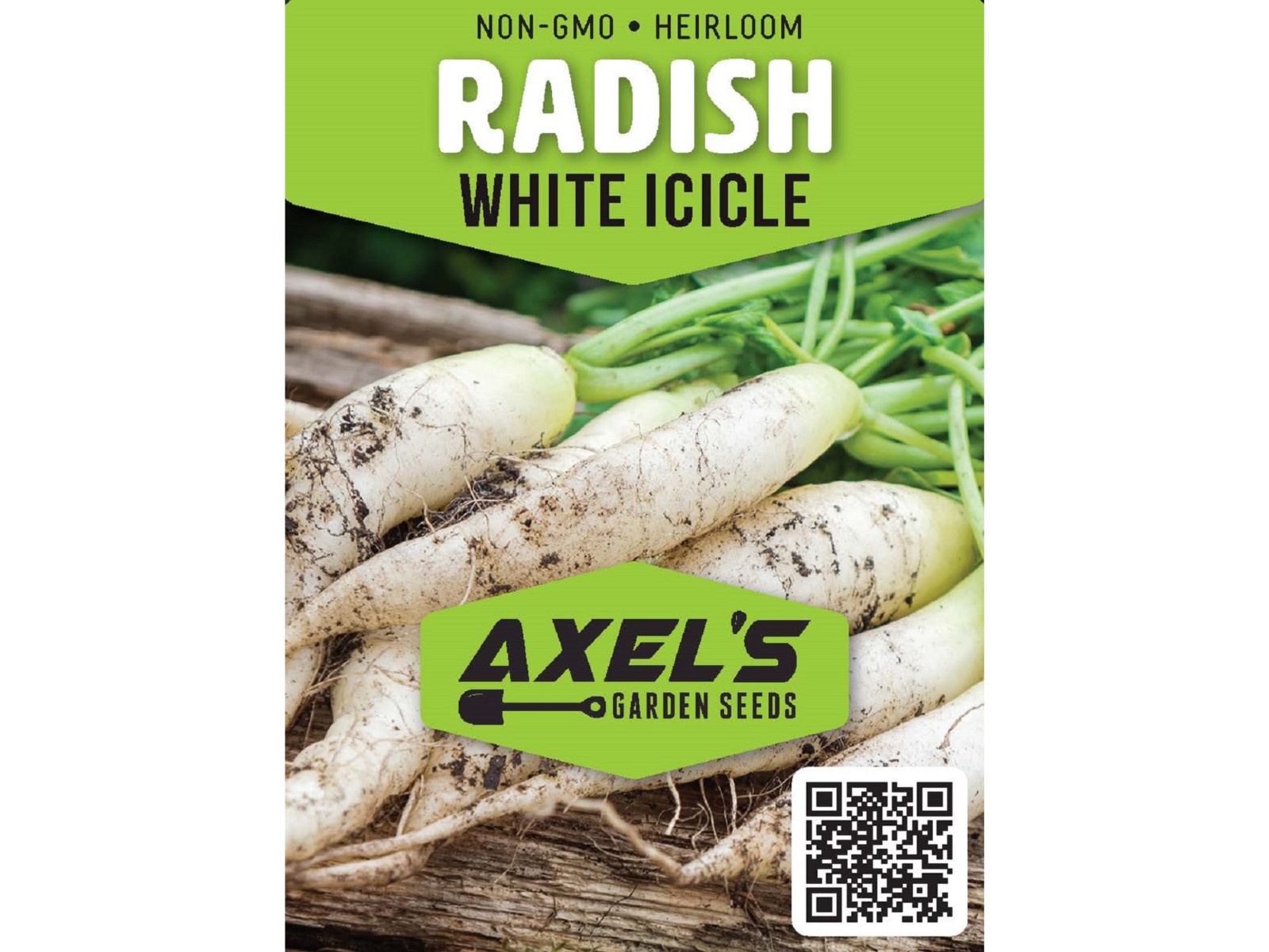 Radish Seeds – Fast Growing Heirloom Non GMO, Free Shipping, White Icicle