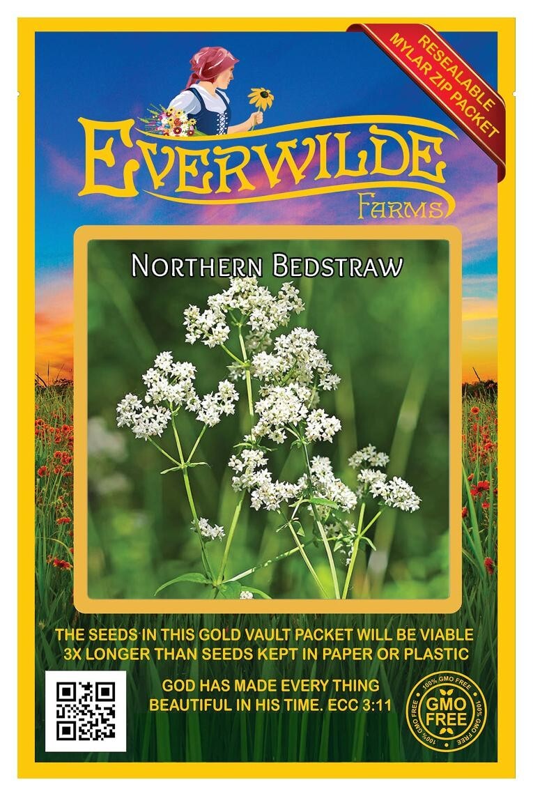 250 Northern Bedstraw Wildflower Seeds – Everwilde Farms Mylar Seed Packet