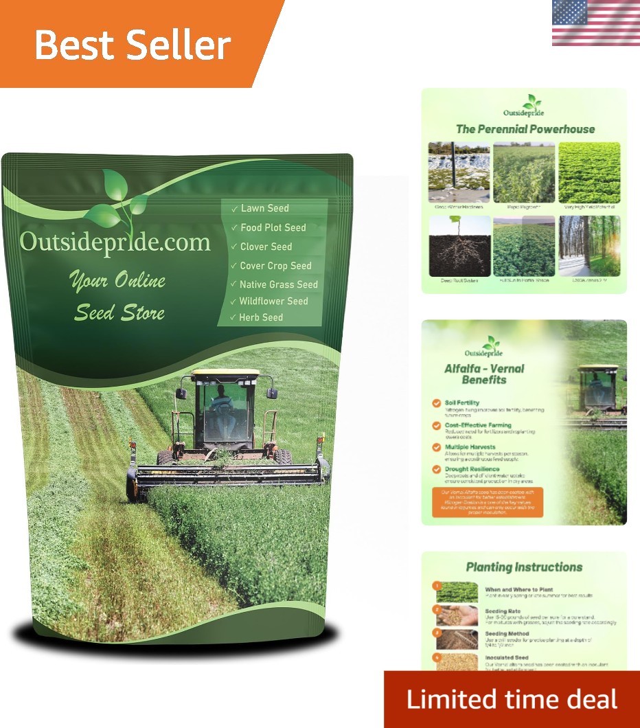 Alfalfa Seeds 10lb Non-GMO Heirloom Forage Pasture Lawn Grass Outdoor