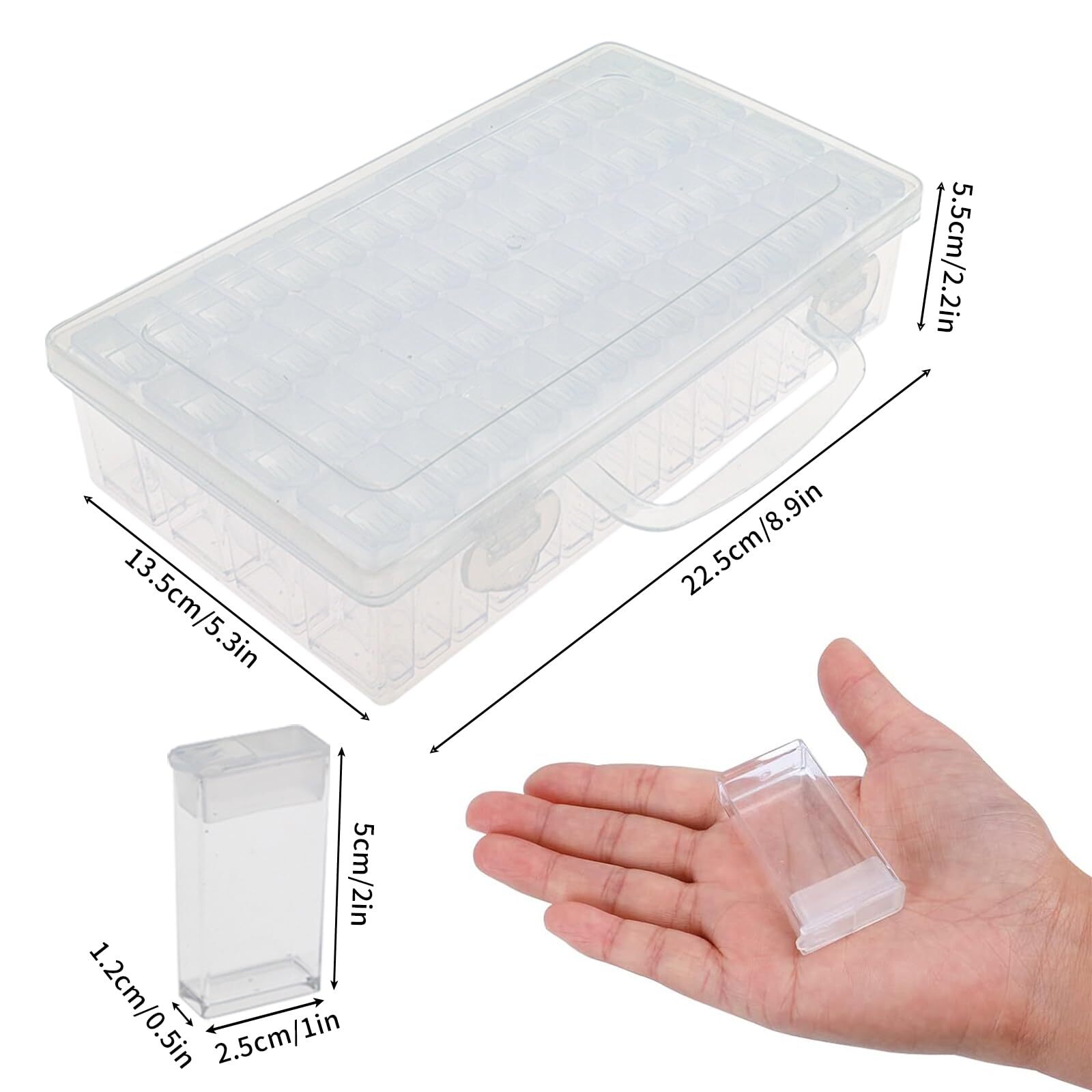 64 Slots Plastic Seed Storage Box Organizer Garden Seed Container Box