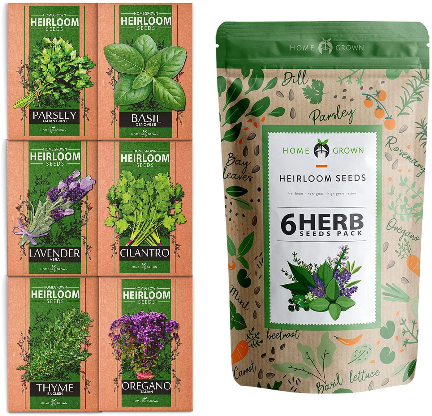 15 Culinary Herb Seed Vault – Heirloom and Non GMO – 4500 Plus Seeds for Plantin