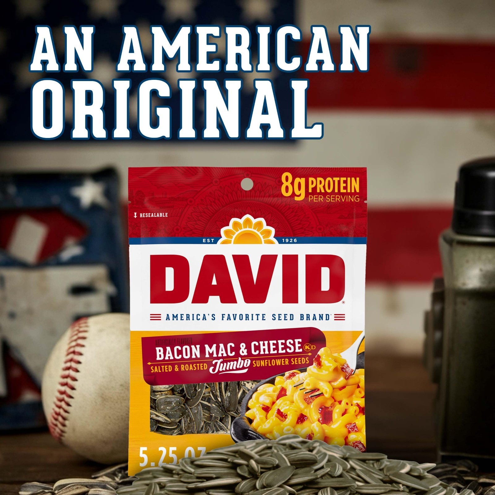 Jumbo Bacon Mac & Cheese Sunflower Seeds – 5.25 oz, Pack of 12 Snacks
