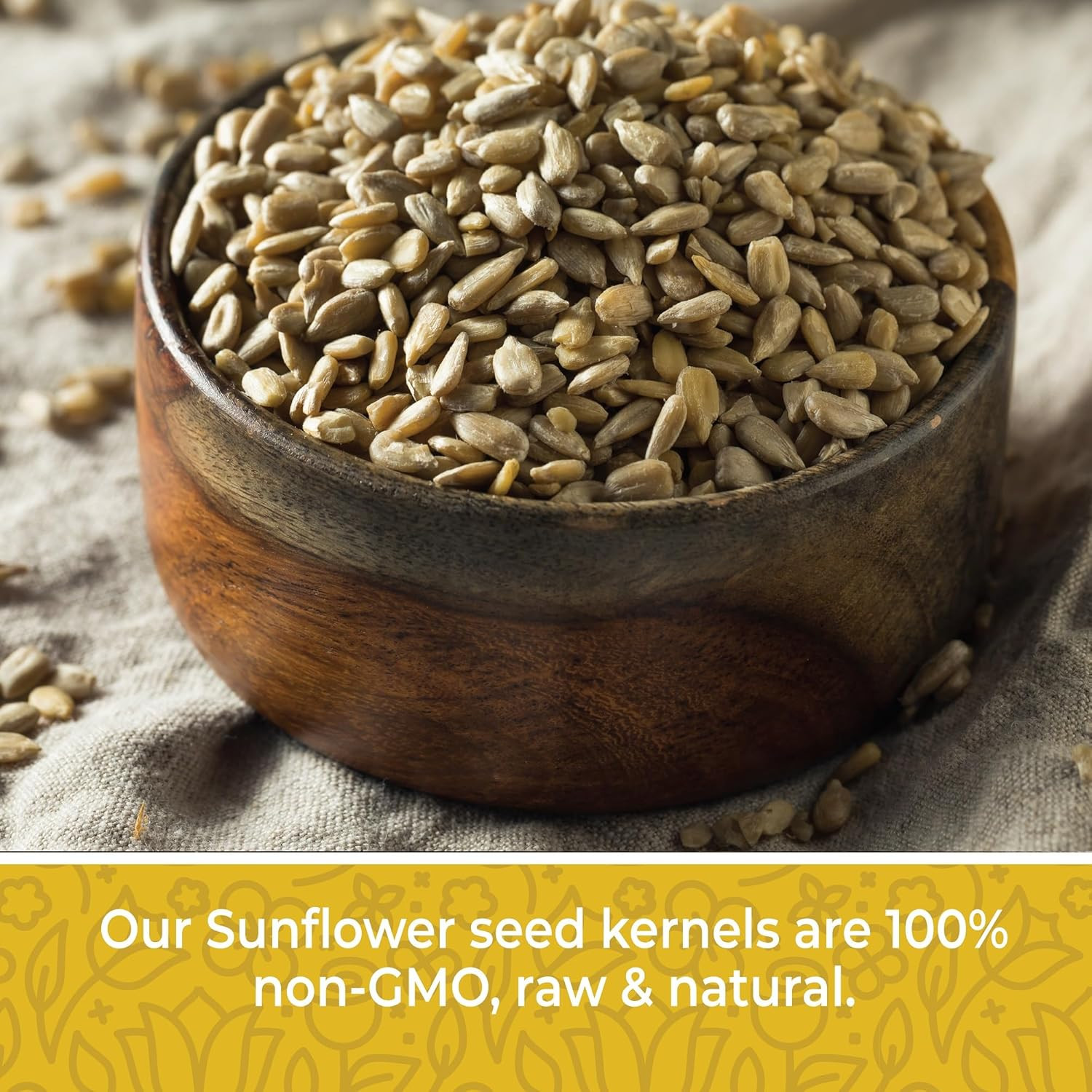 Sunflower Seeds Raw 2Lbs – Unsalted Sunflower Seeds to Eat – Shelled Sunflowe…