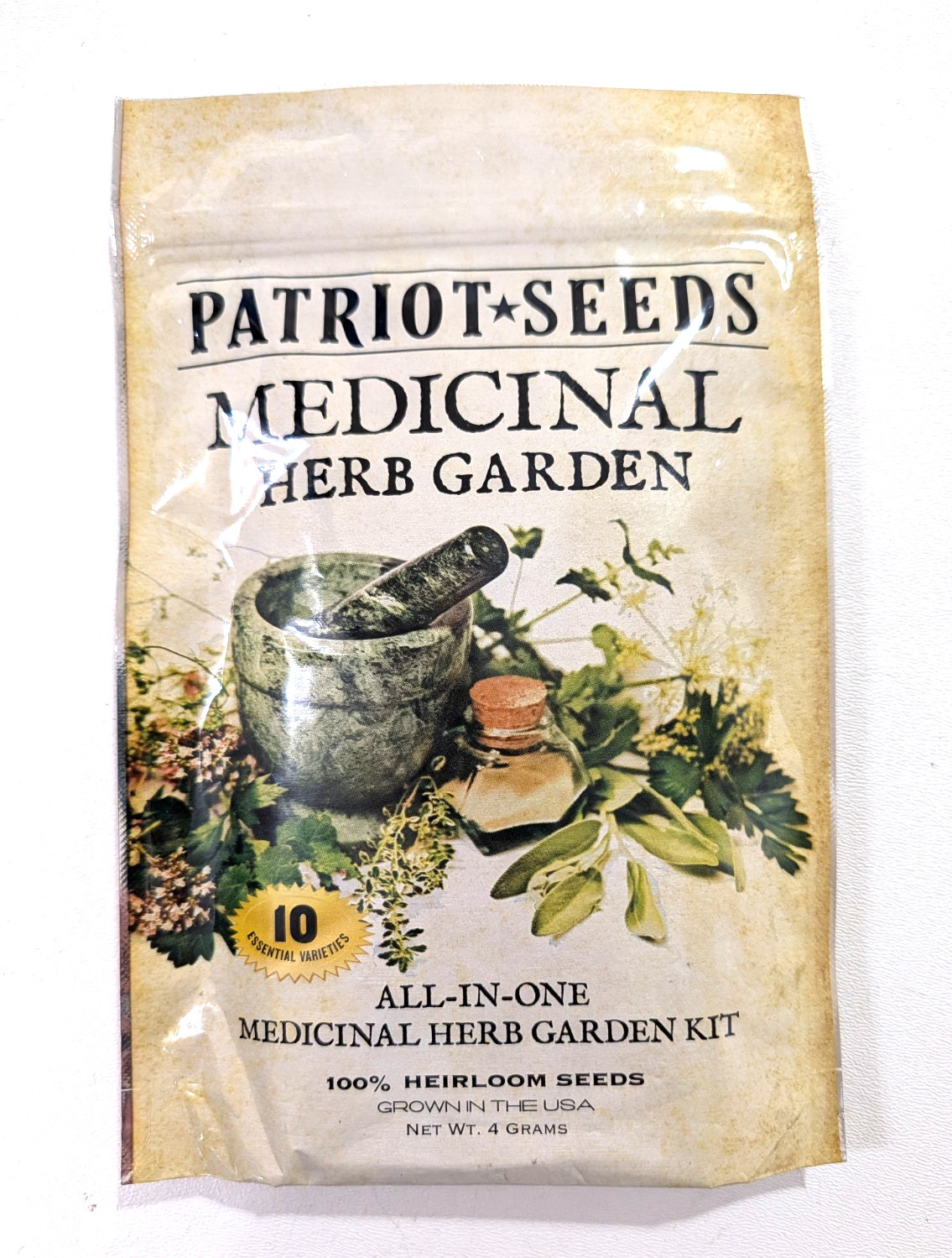 Patriot Seeds Medicinal Herb Garden Kit – 10 Different Seeds – NEW