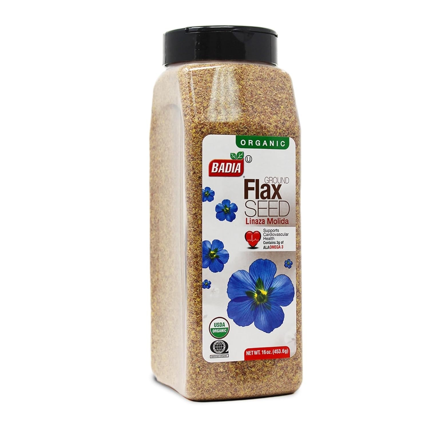 16 oz Organic Ground Flax Seed – Certified Non-GMO, High Fiber & Omega-3 Power