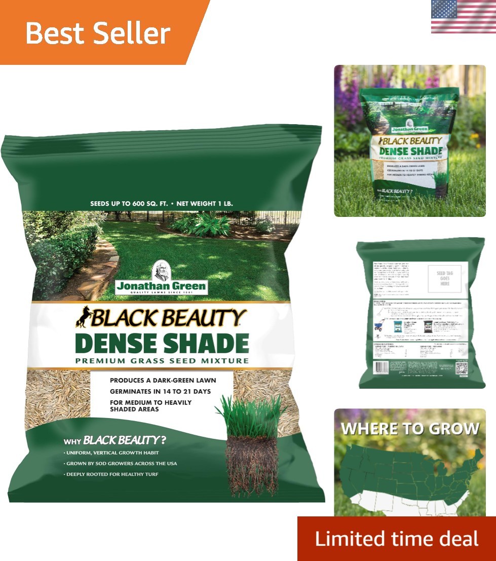 Black Beauty Grass Seed – Ideal for Shaded Areas, Germinates in 14-21 Days
