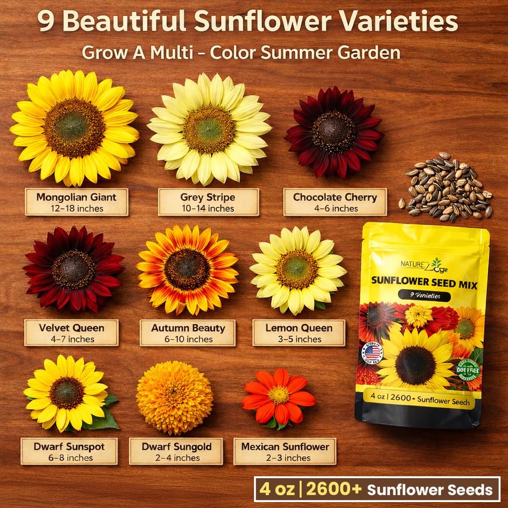 2600+ Sunflower Seeds for Planting Bulk Variety Pack, Get More Sunflower Seed…