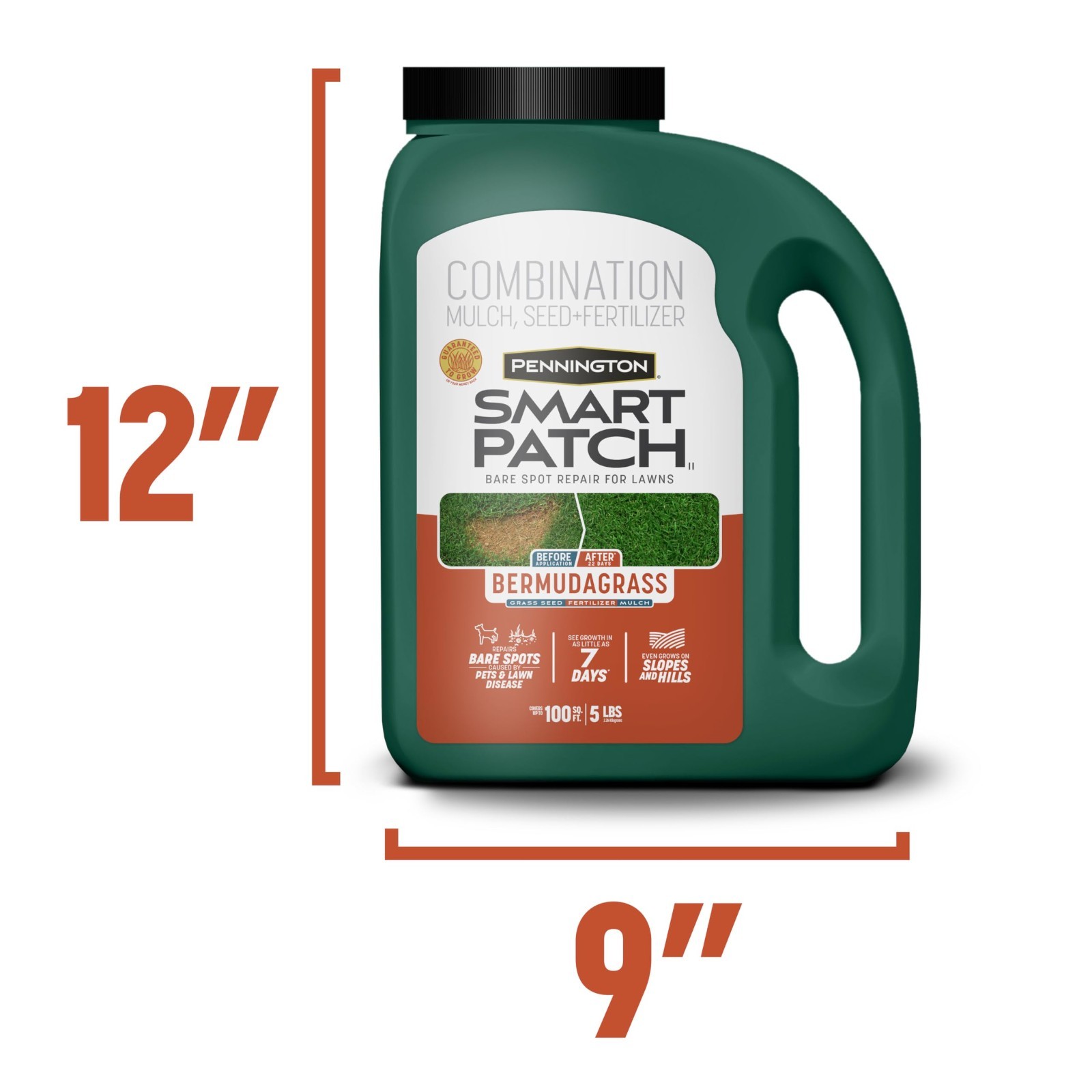 Bermuda Grass Seed 5 lb Jug – Smart Patch for Lush Lawn Repair & Growth