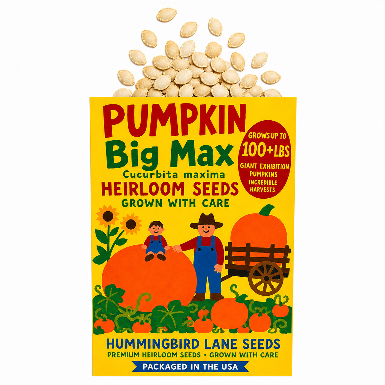 Big Max Pumpkin Seeds | Heirloom Non GMO Giant Pumpkin Garden Planting USA