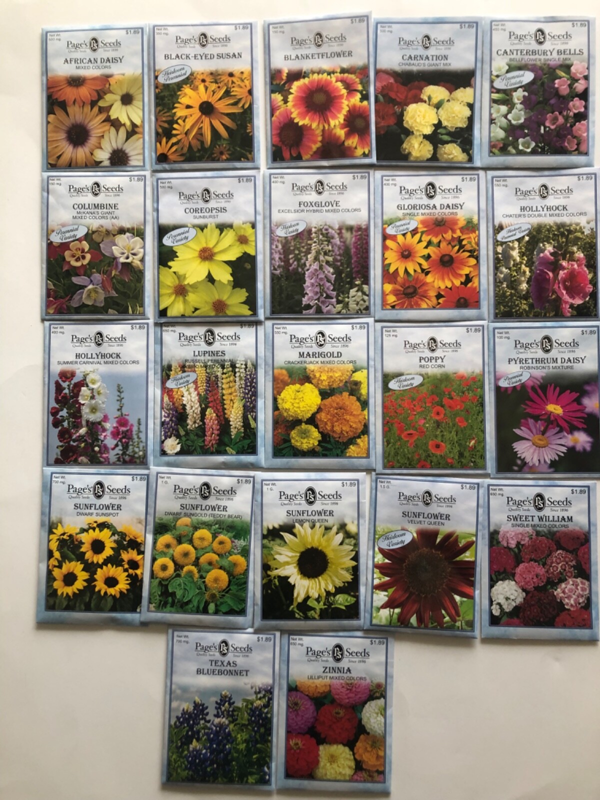 22 Packs Types – Flower Garden Seeds Heirloom Perennial Non-GMO 2022 USA Seeds