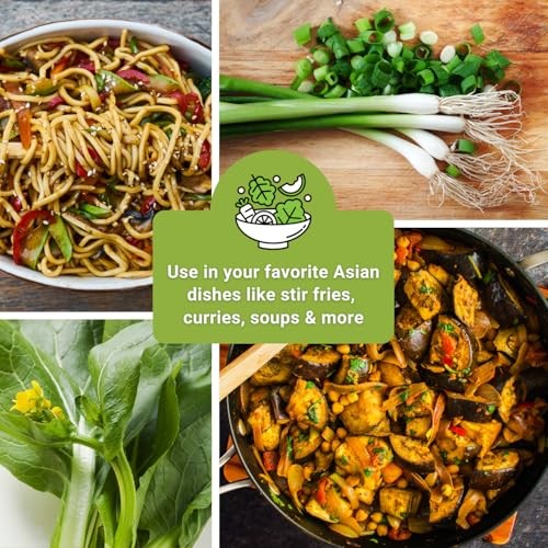 – Asian Garden Seeds for Planting – Includes Basil, Celery, Bunching Onion,