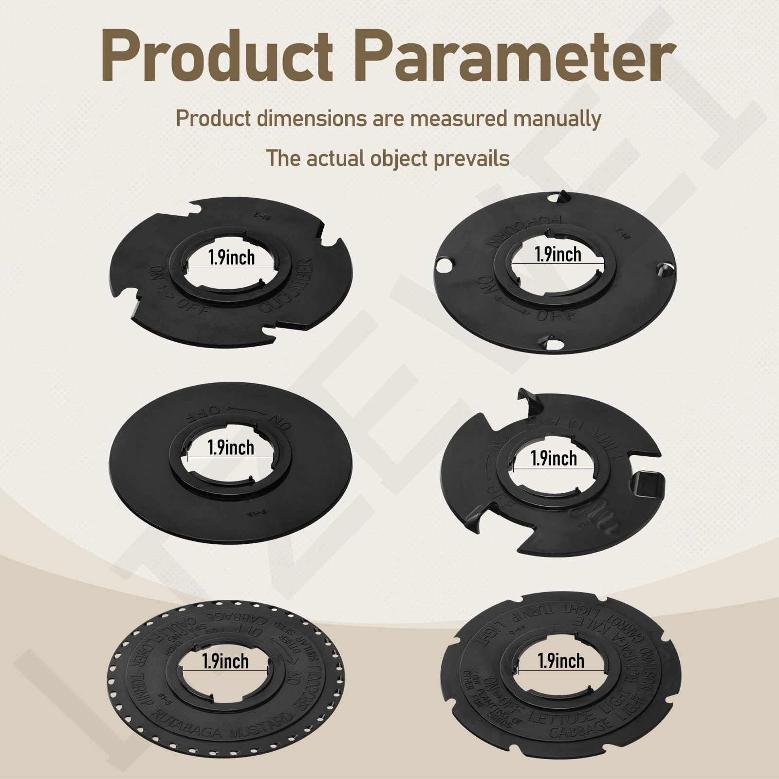 60009 60010 Optional Seed Plate 12 Set for EarthWay 10001 1001B Garden Seeder…