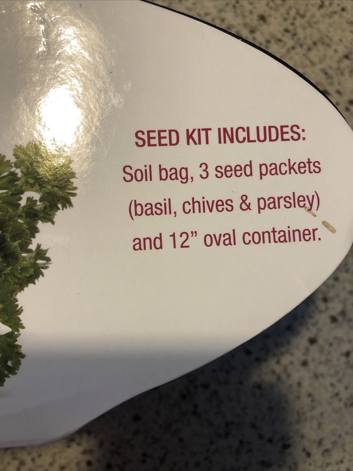 My Herb Garden Basil, Chives, Parsley Seed Planter Kit Kitchen Window Garden