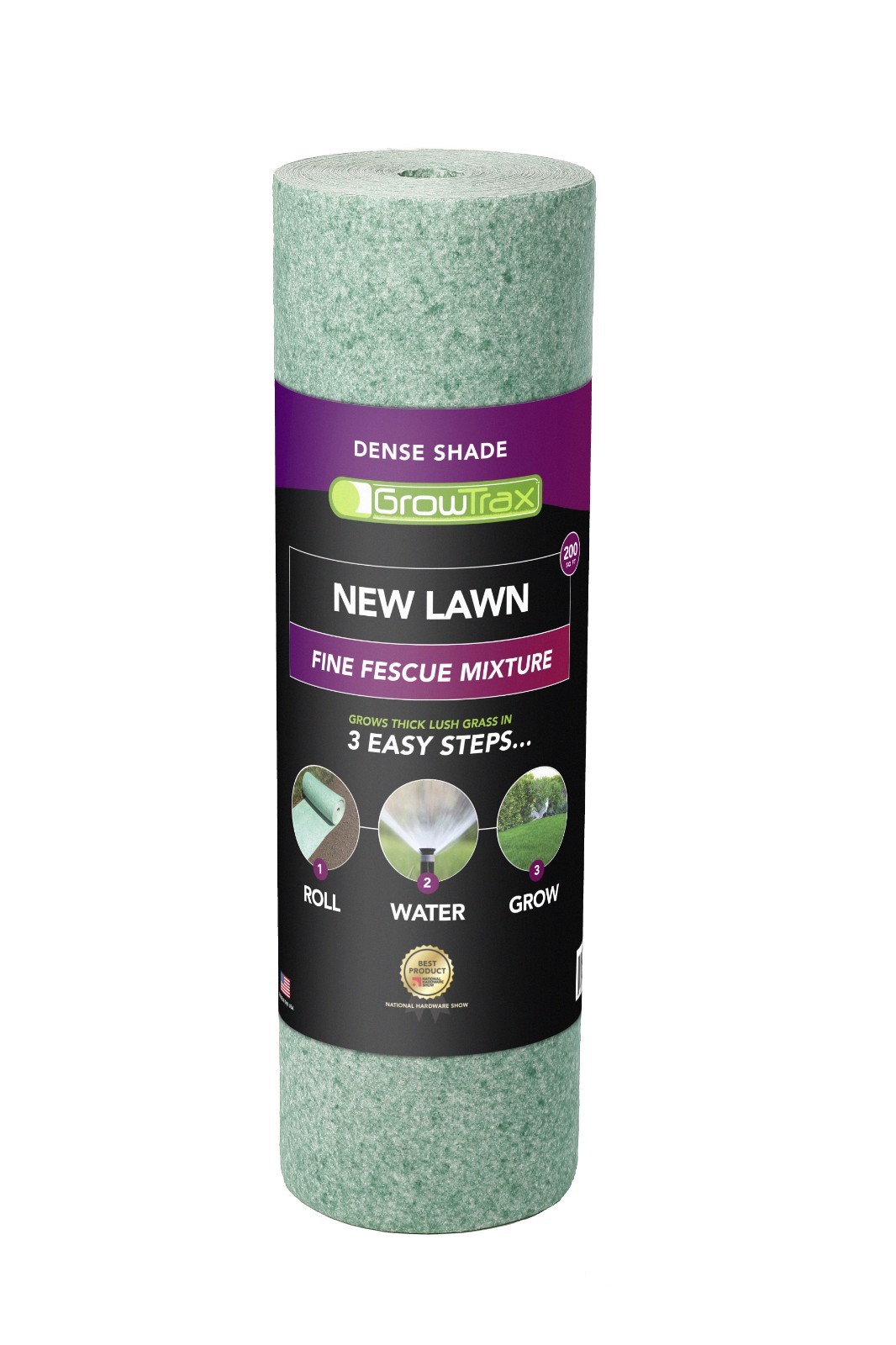 Growtrax Grass Seed Mat, Fine Fescue – 200 Sqft Jumbo Roll