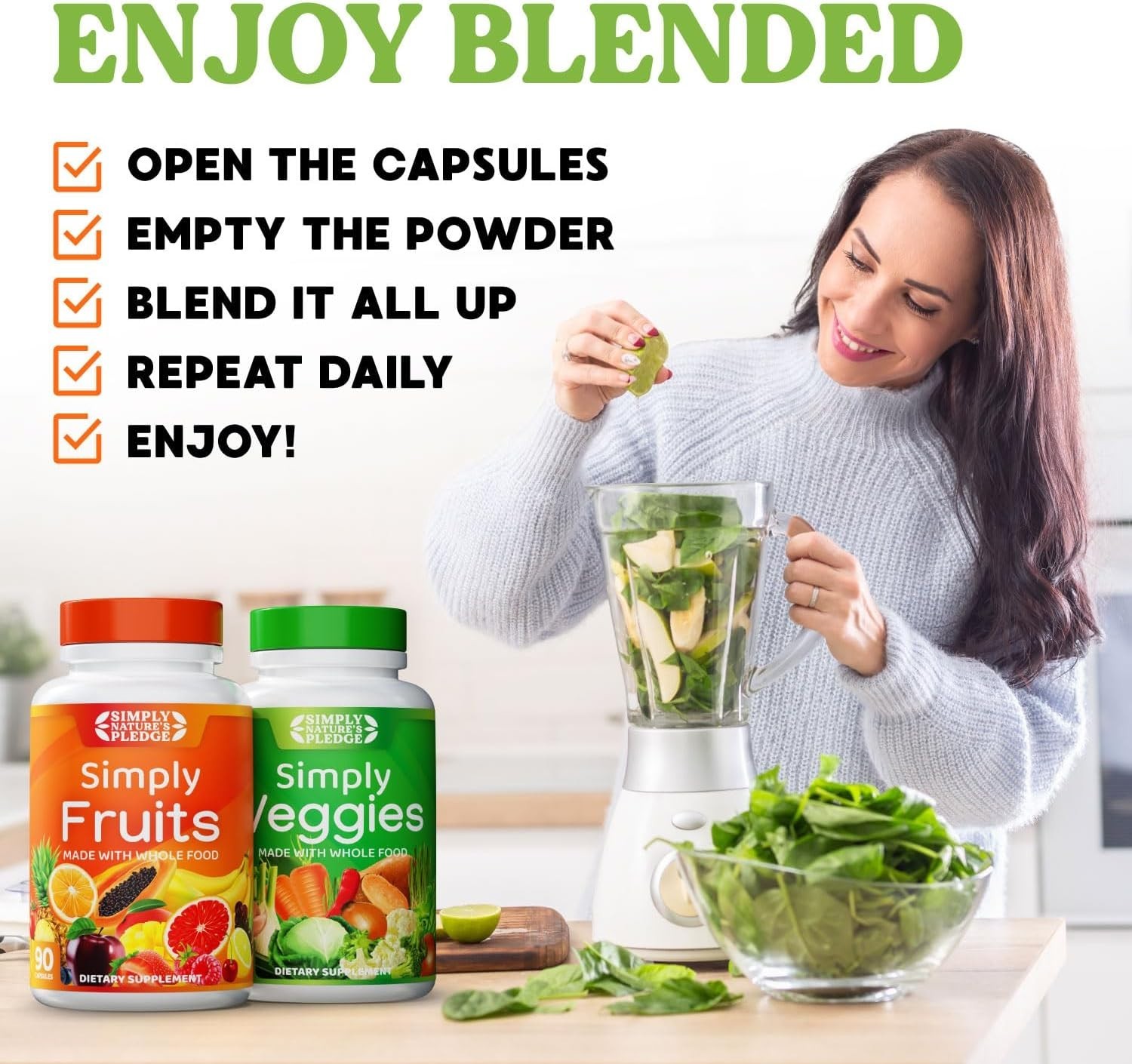 Packed with Over 40 Different Fruits & Vegetables – Made with Whole Food Supe…