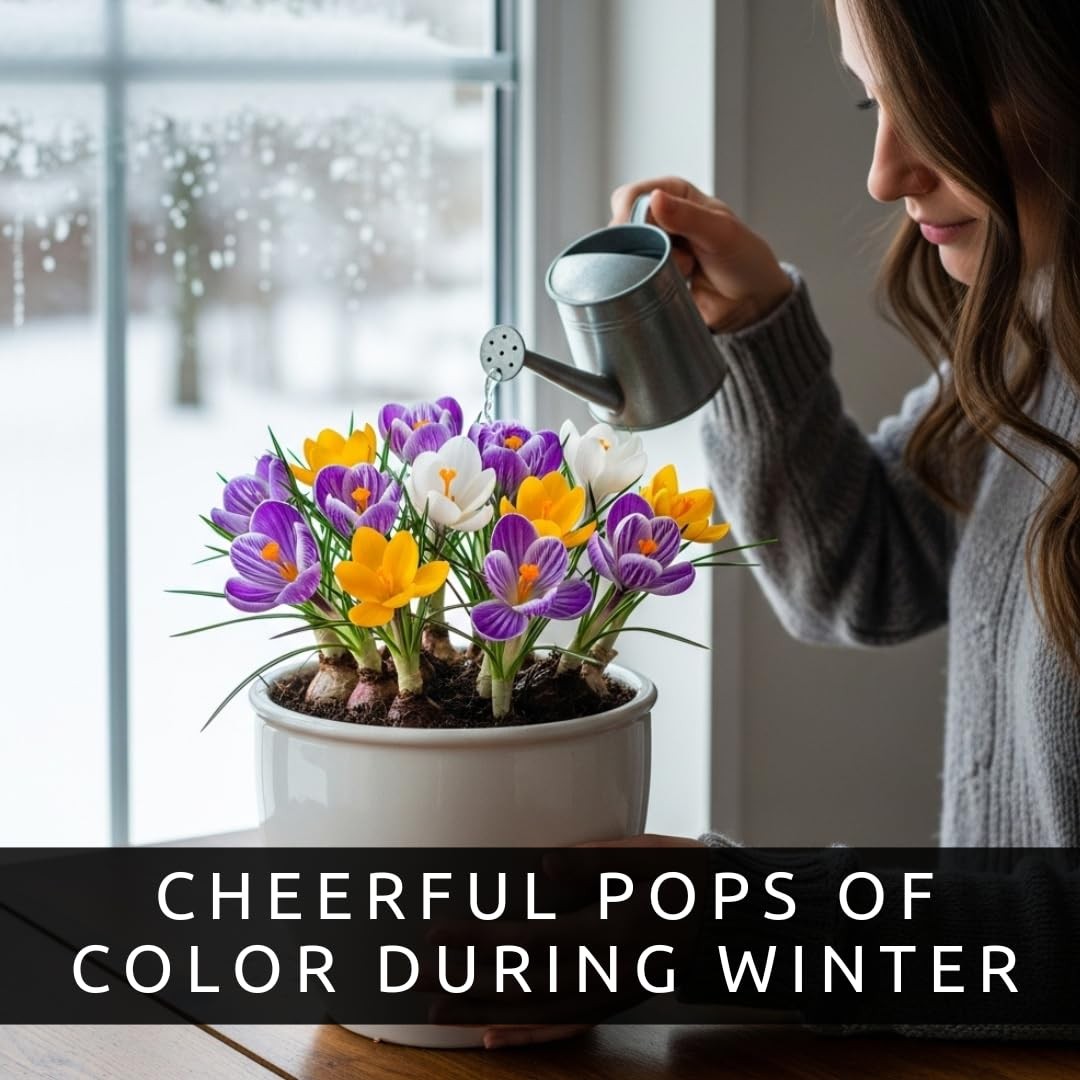 Pre-Chilled Crocus Bulbs for Forcing Indoors – Holiday Gift of Winter Cheer –…