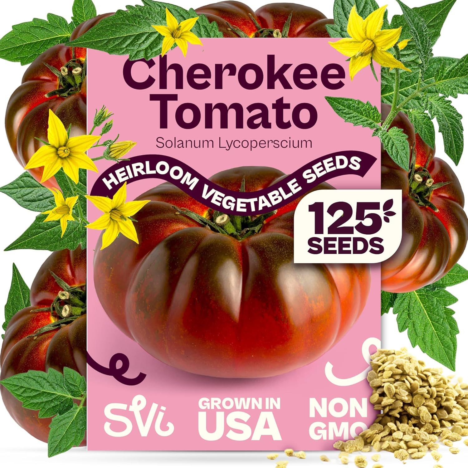 125 Cherokee Purple Tomato Seeds (Solanum Lycopersicum) – Purple Cherokee Tomato