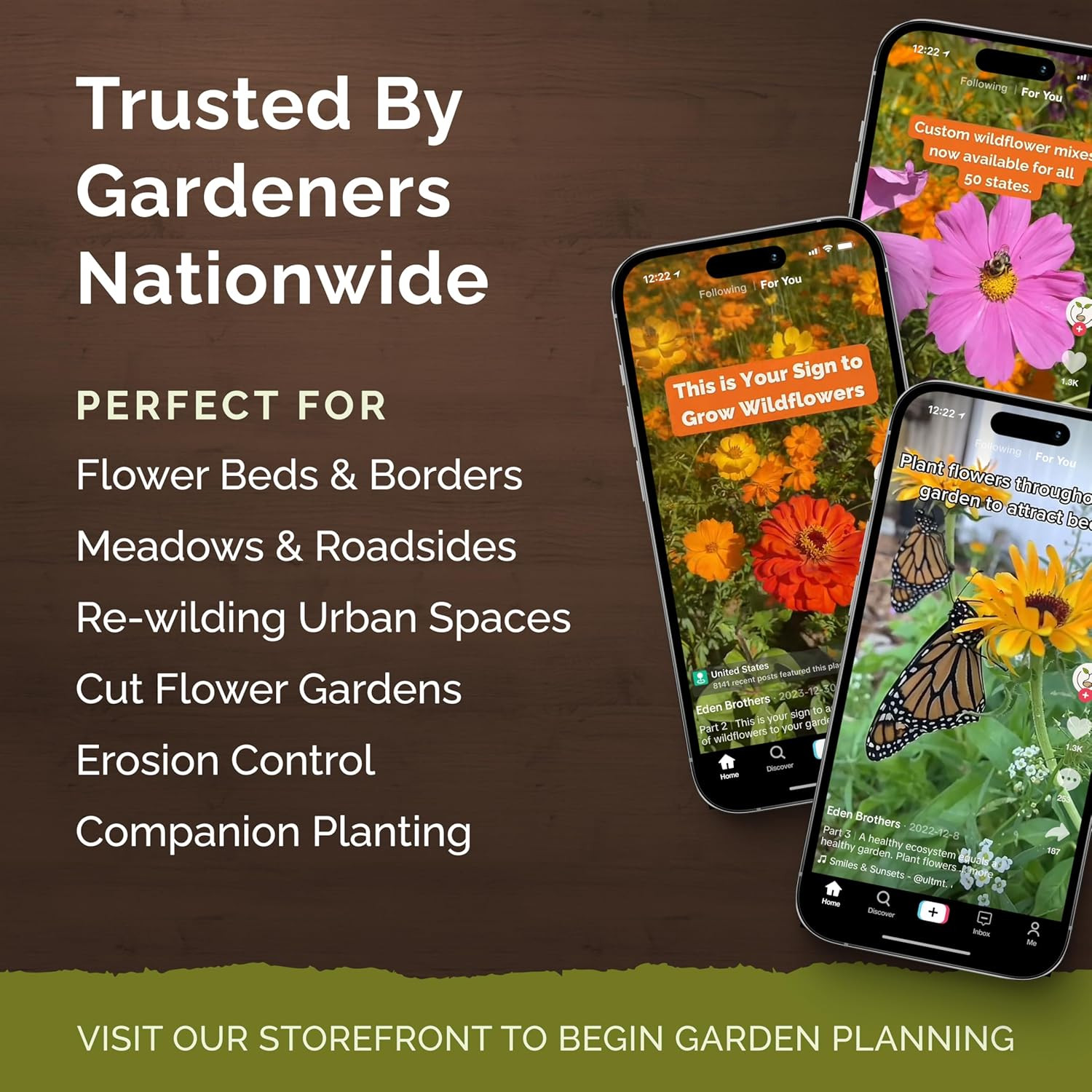 Deer Resistant Wildflower Mixed Seeds for Planting, 1 Lb, 480,000+ Seeds with Fo