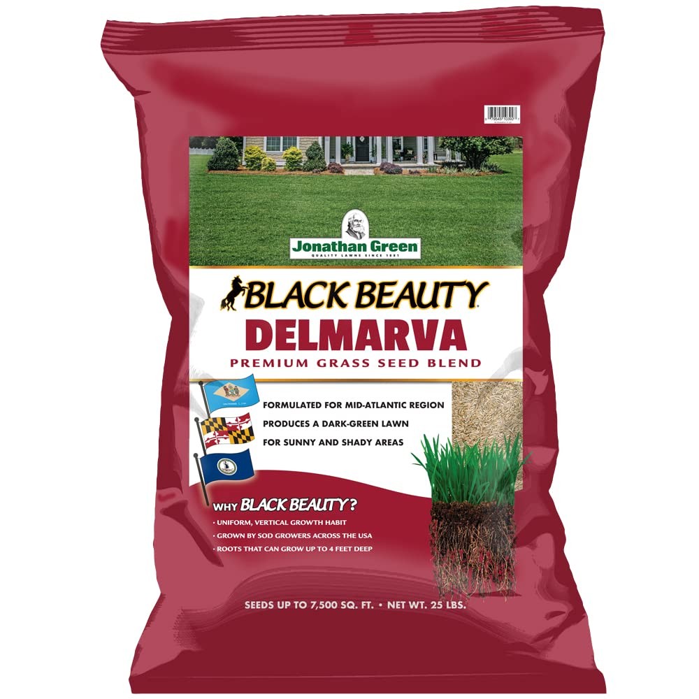 Jonathan Green Black Beauty Delmarva Grass Seed 25 lb for Mid Atlantic Lawns