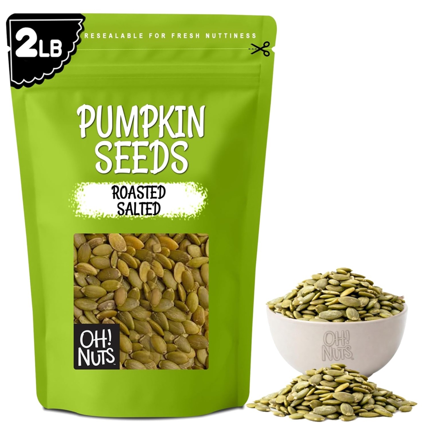 Kosher Certified Roasted Pumpkin Seeds – 2 lb Pack