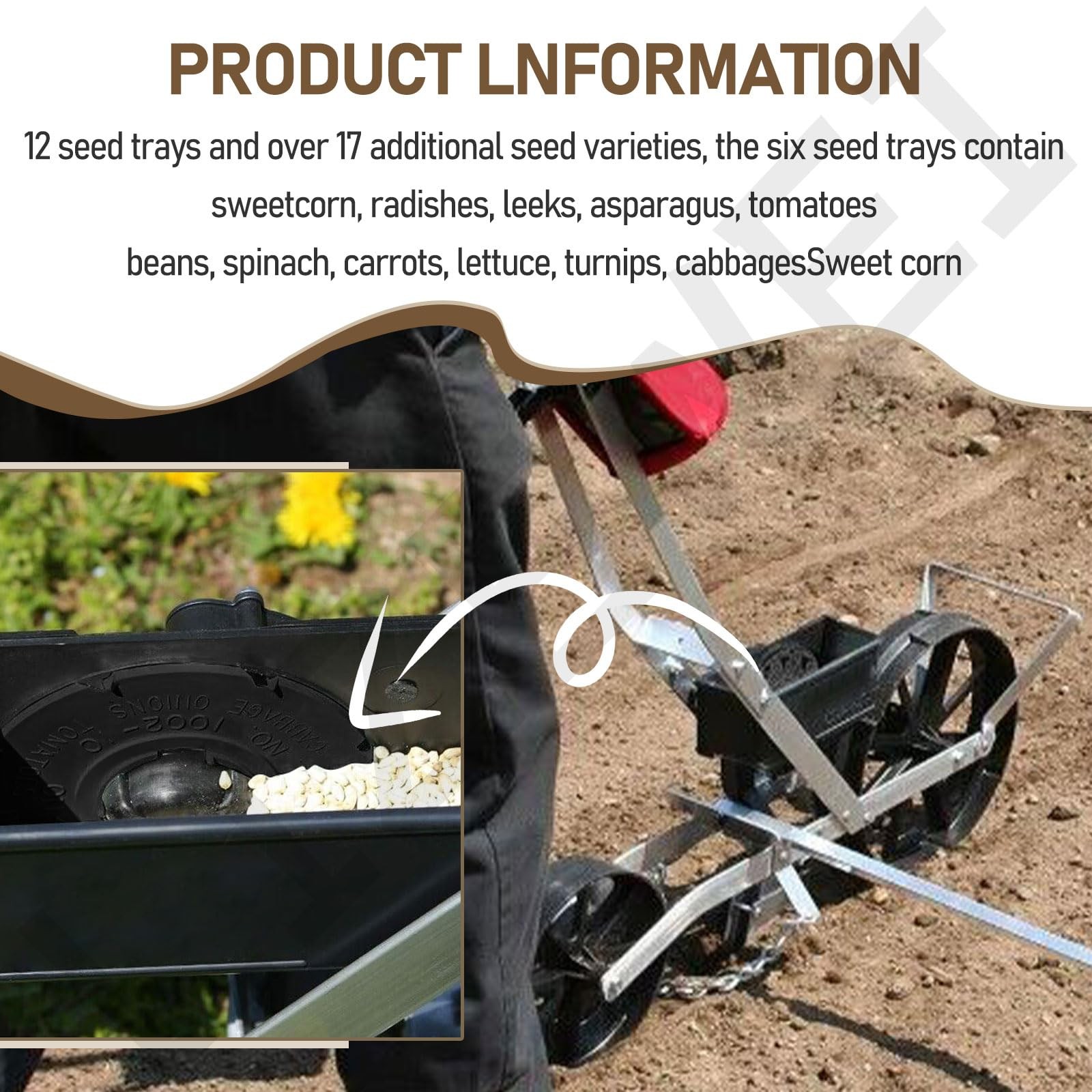 60009 60010 Optional Seed Plate 12 Set for EarthWay 10001 1001B Garden Seeder…