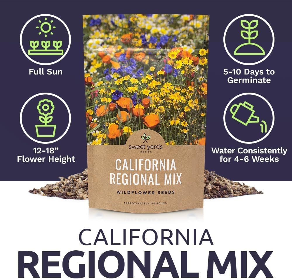California Wildflower Mix – 1/4 lb Bag