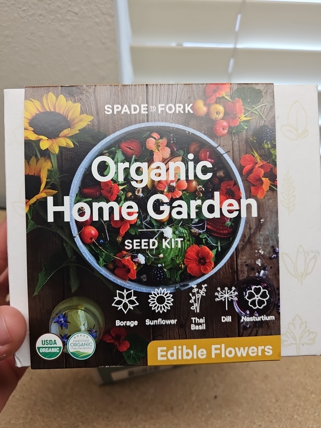 Spade to Fork Organic Home Garden Edible Flowers & Herbal Tea Seed Kits (B3)