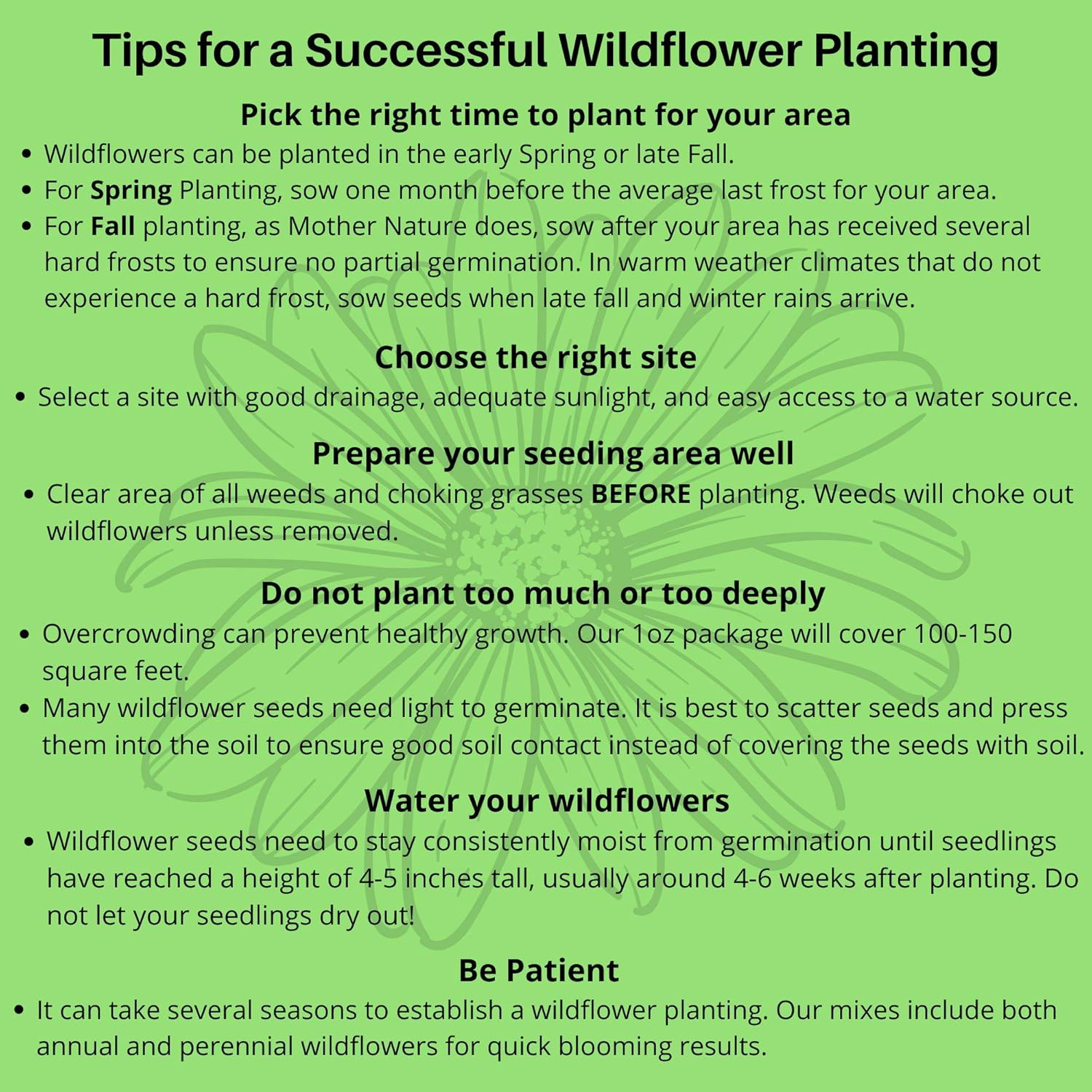 Drought Tolerant Wildflower Seeds – 4Oz, Open-Pollinated Bulk Flower Seed Mix fo