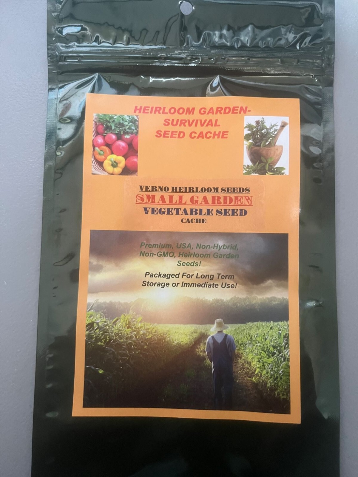 Small Garden Seed Cache Heirloom, Non – Gmo, Non-Hybrid Garden Seeds