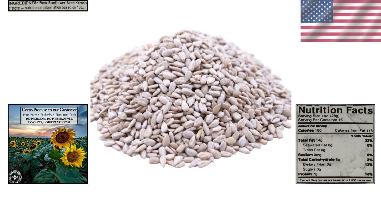 High-Quality 2 LB Raw Sunflower Seeds | Non-GMO & Free From Preservatives