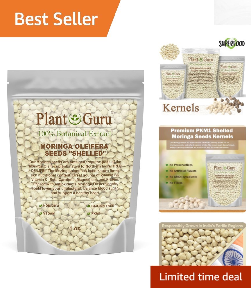 Moringa Oleifera Seeds – 1 Oz. Nutrient-Rich Non-GMO Variety for Culinary Use