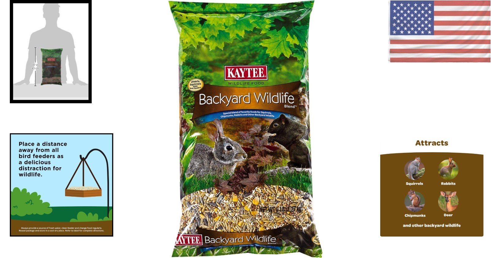 5 Pound Nature’s Blend Wildlife Food for Rabbits, Squirrels & Chipmunks